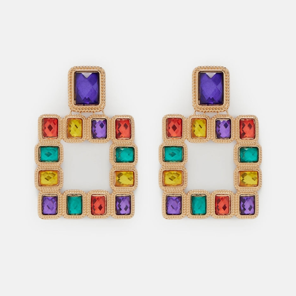 Large Rhinestone Earrings - Picture 3 of 3